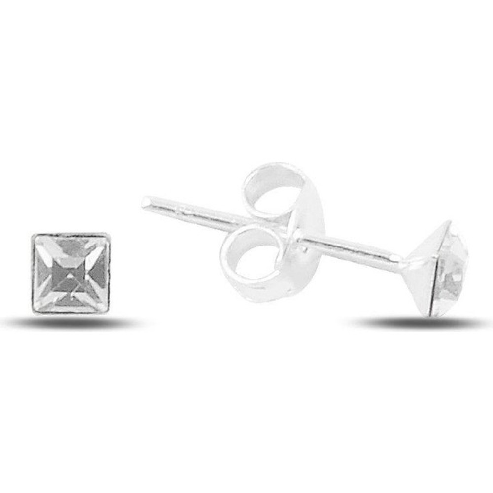 Inure Jewelry 925 Ayar Gümüş 3 Mm Kare Zirkon Taşlı Tektaş Küpe Gümüş Küpe Fiyatı