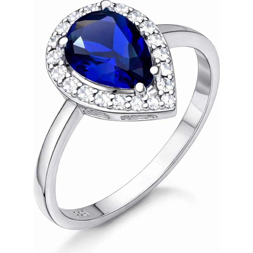 Inure Jewelry Gümüş Damla Safir Taşlı Kadın Yüzük - Renkli - 18 Gümüş Yüzük Fiyatı