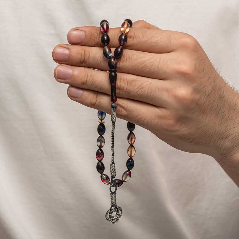 Inure Jewelry Gümüş Kazaz Püsküllü Sıkma Kehribar Tesbih Diğer Fiyatı