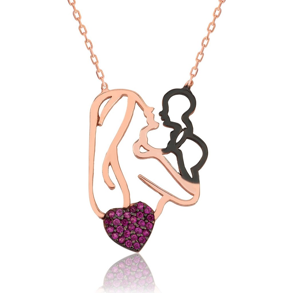 Inure Jewelry Inure Jewelry Gümüş Anne Çocuk Sevgisi Kolye Gümüş Kolye Fiyatı
