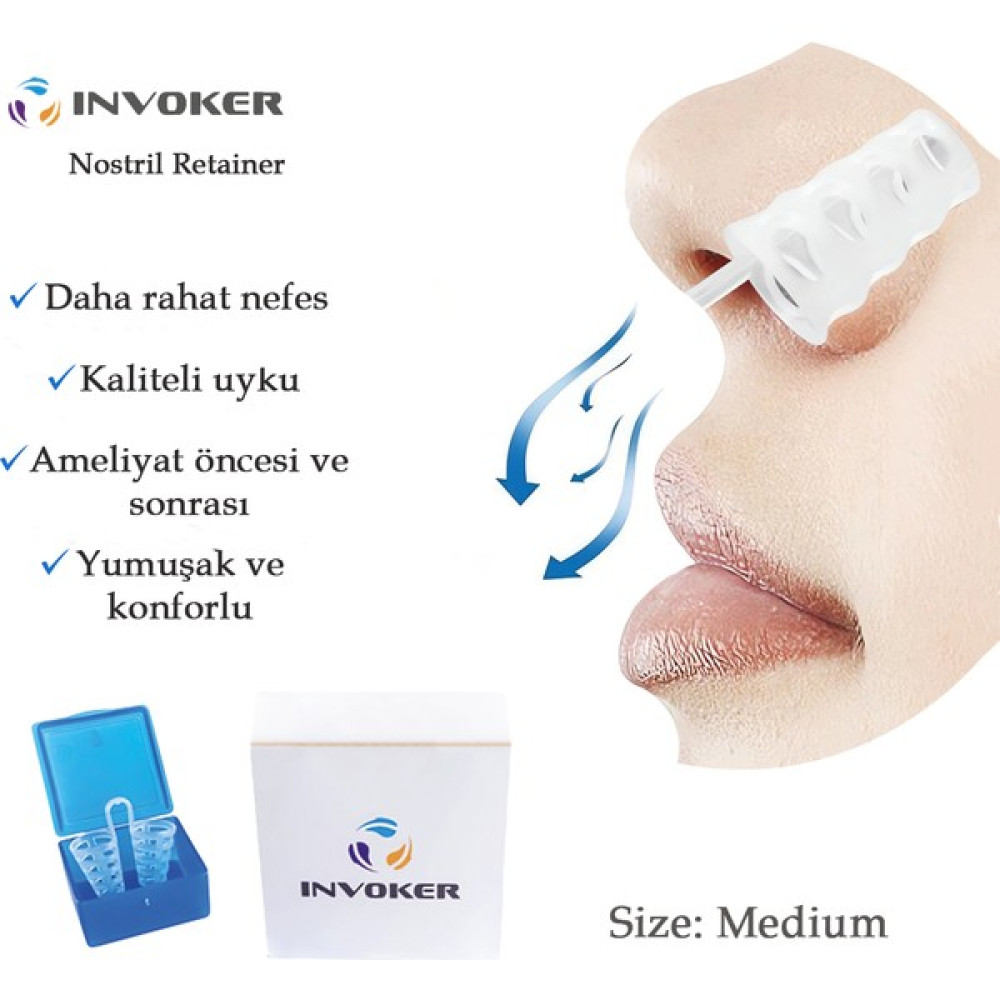 İnvoker Burun Içi Silikon Aparatı Antihorlama Nefes Açan Nostril Nazal Dilatör Steril Taşıma Kutulu - Medium Sağlık / Bakım / Kozmetik Fiyatı