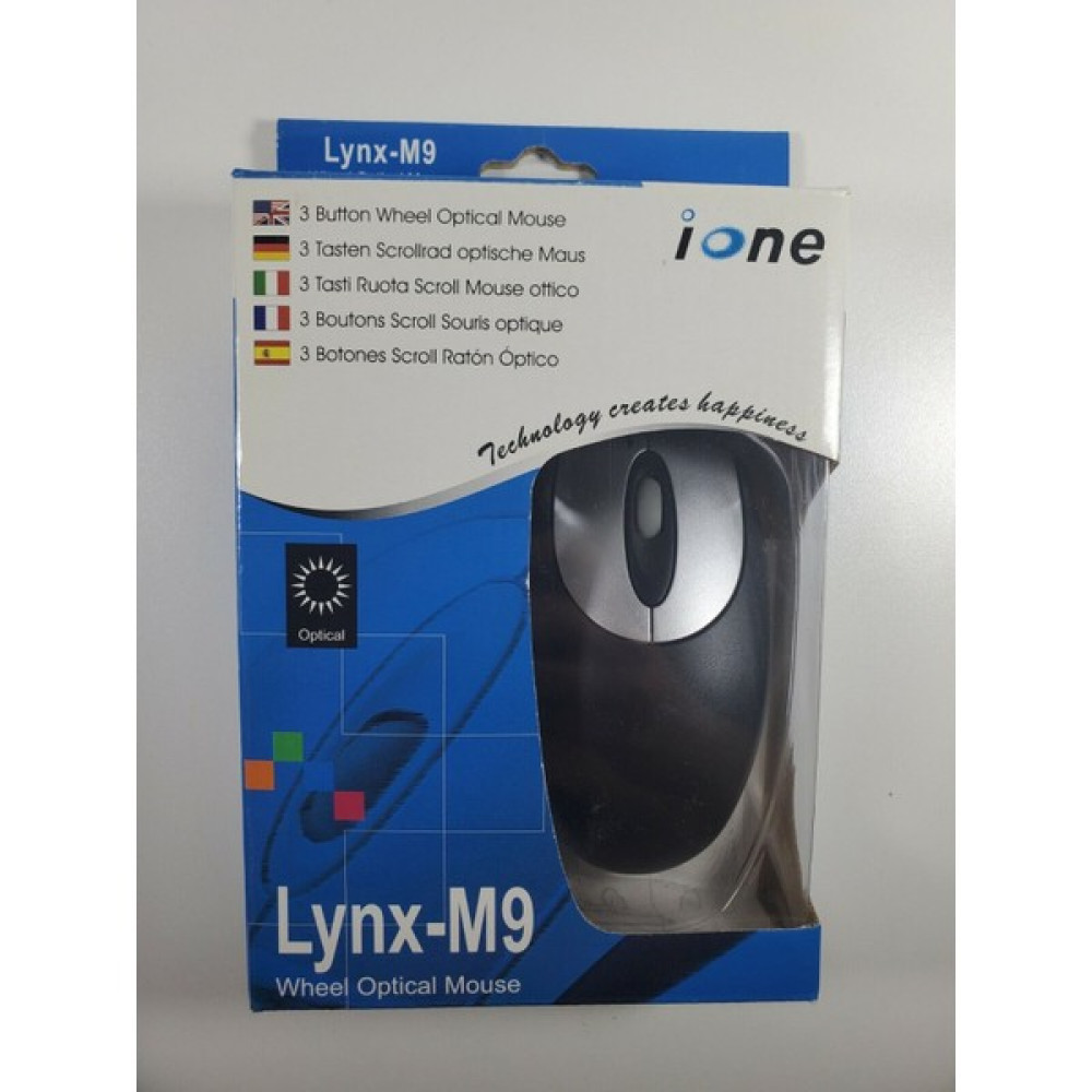Ione Lynx-M9 Tek Scroll Optik Mouse - Açık Gri Klavye - Mouse Fiyatı