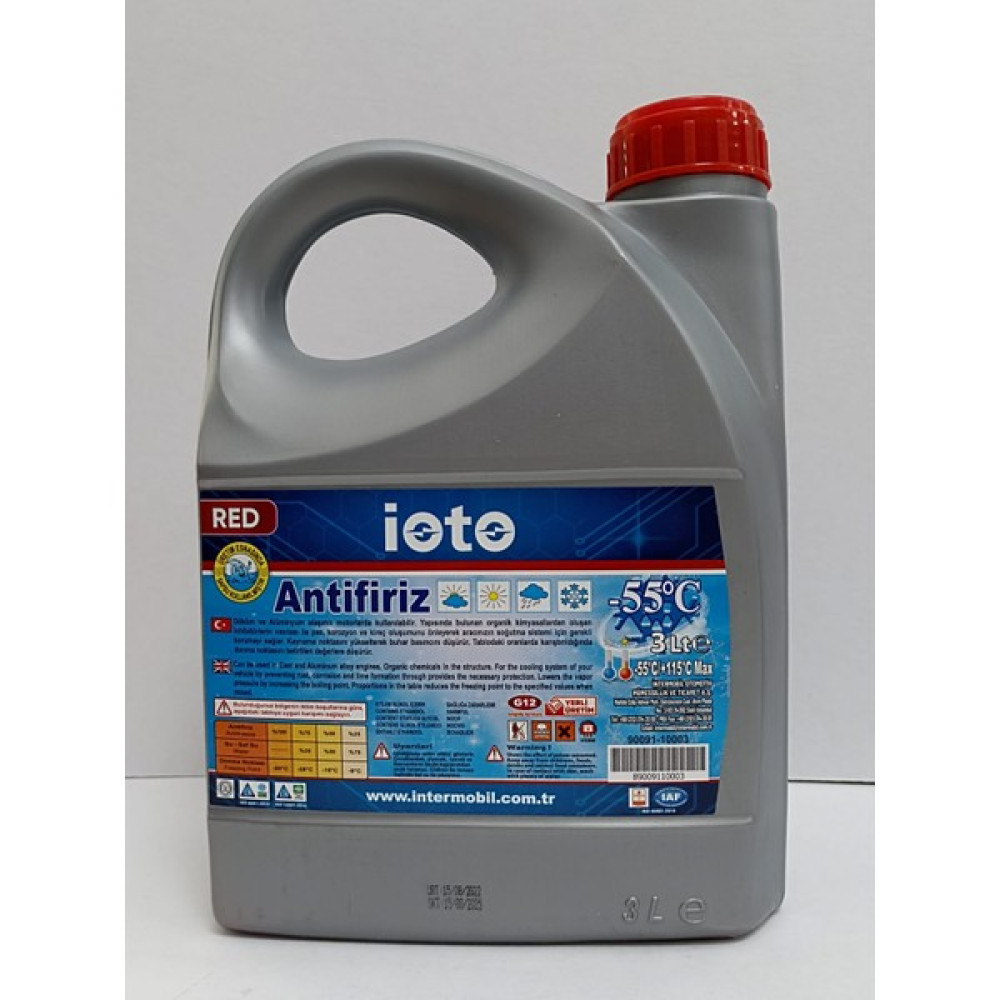 İoto Antifriz Kırmızı -55 3lt. Antifiriz Fiyatı