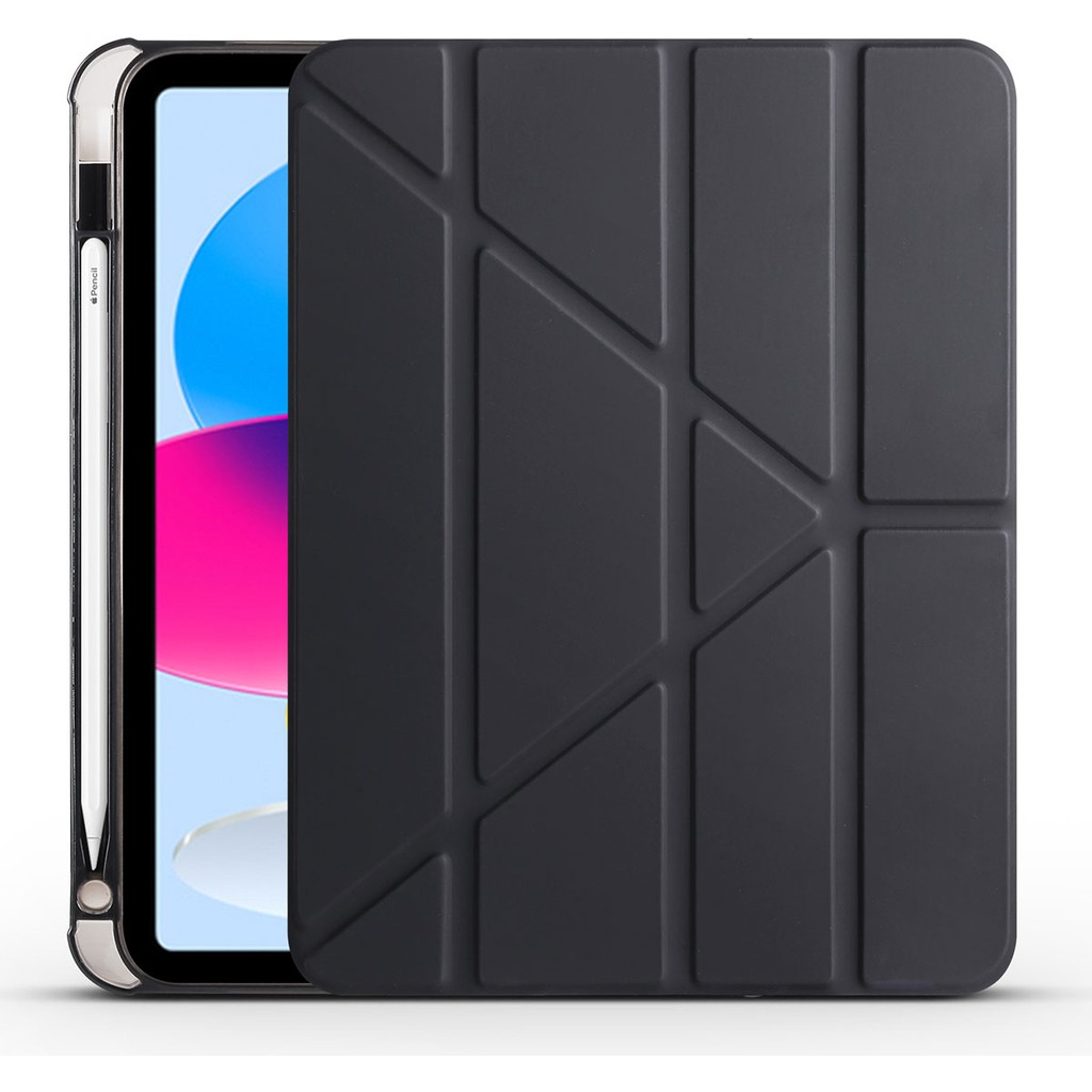 iPad 11.nesil 2025 Kılıf Zore Tri Folding Kalem Bölmeli Standlı Kılıf - Siyah Tablet Kılıfı Fiyatı