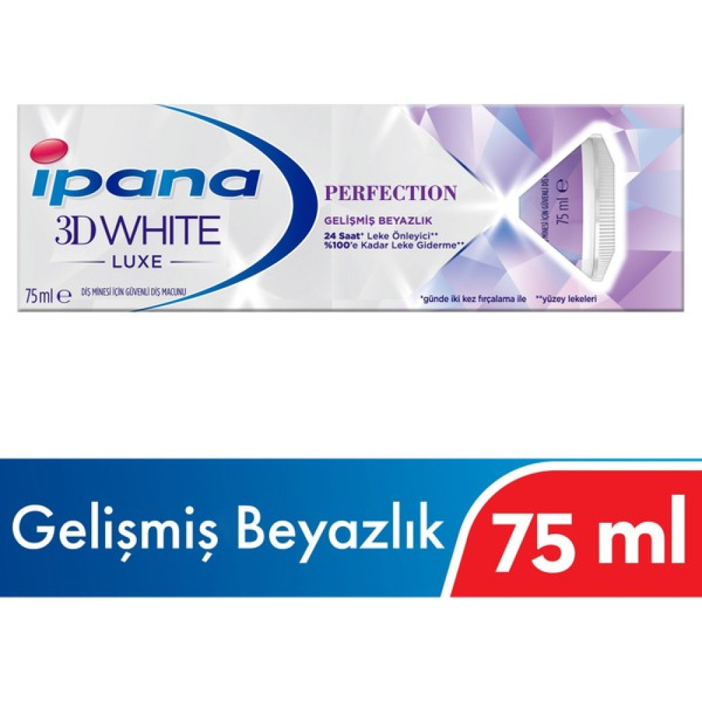 Ipana 3 Boyutlu Beyazlık Luxe Diş Macunu Perfection Gelişmiş Beyazlık 75 ml Diş Macunları Fiyatı