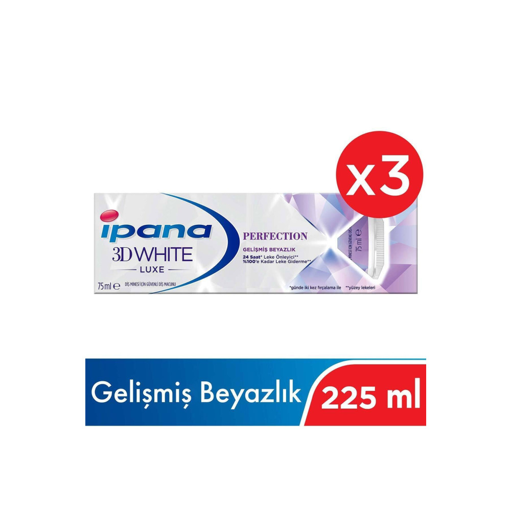 İpana 3dwhite Luxe Perfection Diş Macunu 225 ml ( 75ml X 3 ) Diş Macunları Fiyatı