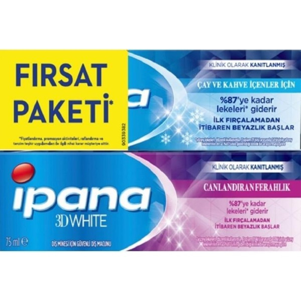 Ipana 75 Ml 3bb Çay Kahve + Canlandıran Ferahlık - 1 Diş Macunları Fiyatı