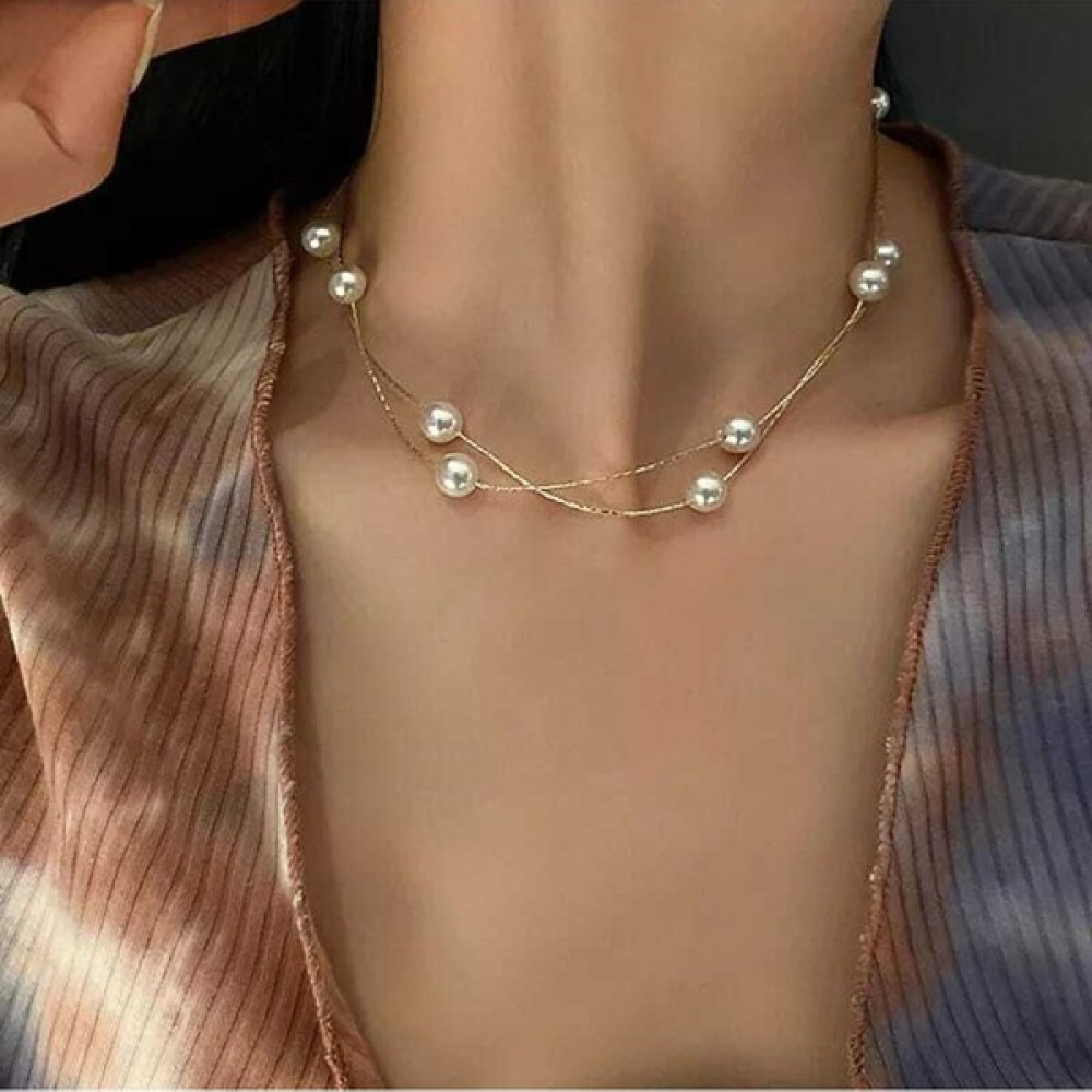 İpar Aksesuar Gold Zincir Krem İncili Modern Kolye Bijuteri Kolye Fiyatı