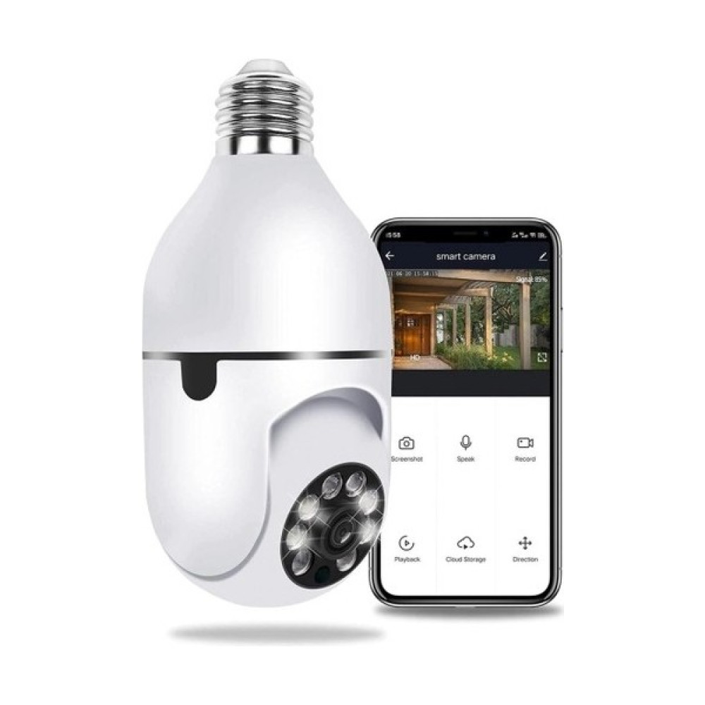 Ipc 390 360 Derece LED Işık 1080P Wifi Kamera Kablosuz (Yurt Dışından) - Beyaz Güvenlik Kameraları Fiyatı