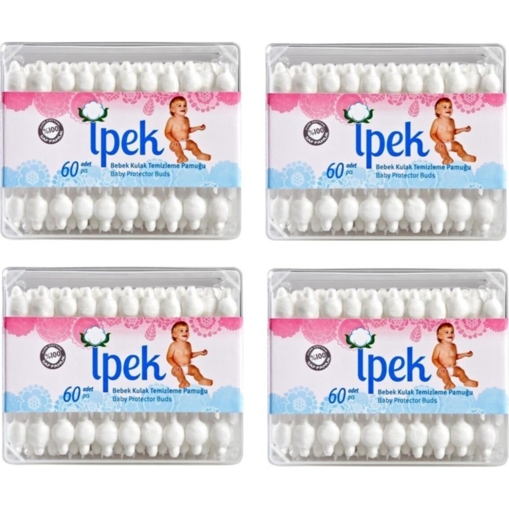 İpek Bebek Kulak Temizleme Pamuğu 60'lı 4 Adet Bebek Kulak Çubuğu Fiyatı