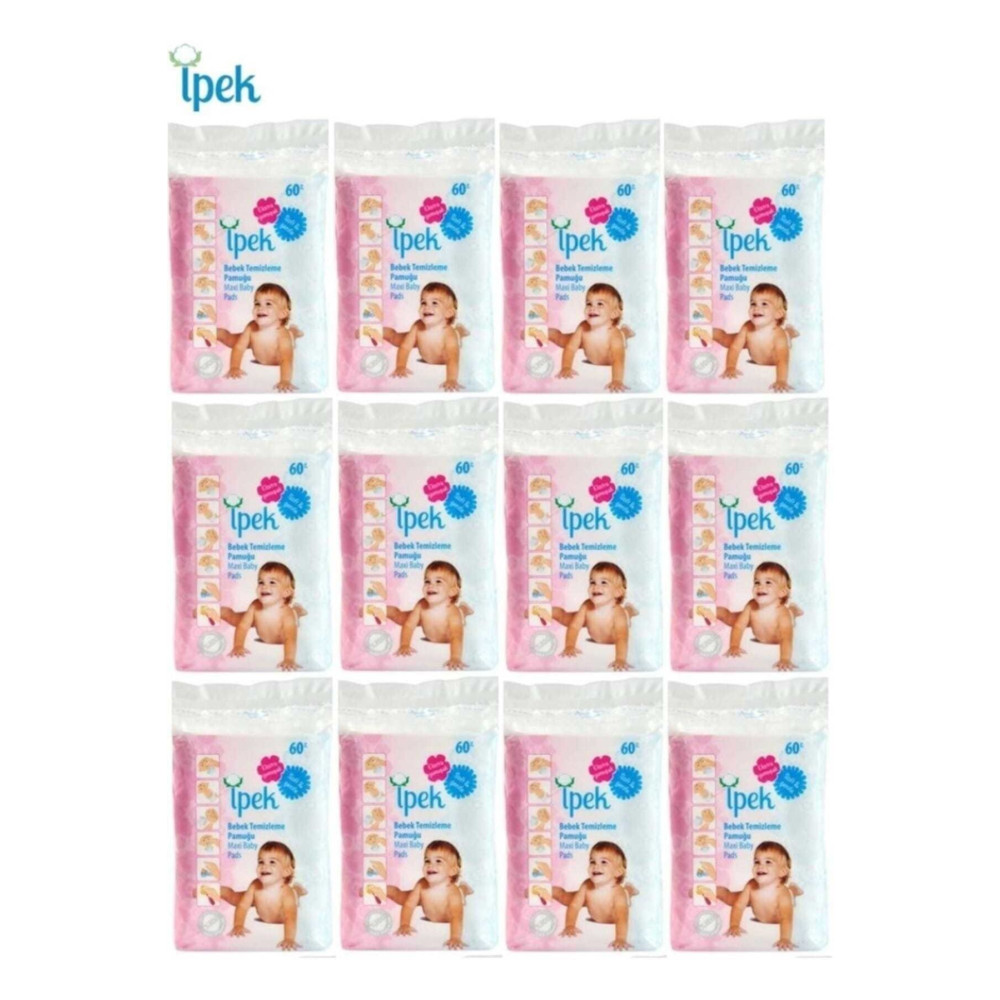 İpek Bebek Temizleme Pamuğu 720 Adet (12pk*60) Bebek Bakım Fiyatı