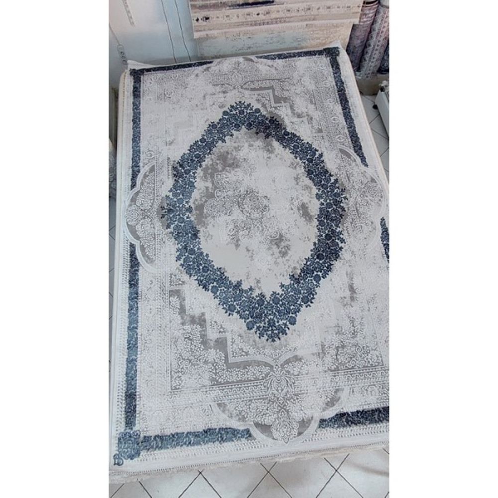 Ipek Halı Blossom 13624 200X300(6M2) Bambu Viskon Halı - 200 x 300 cm - Lacivert Salon Halısı Fiyatı