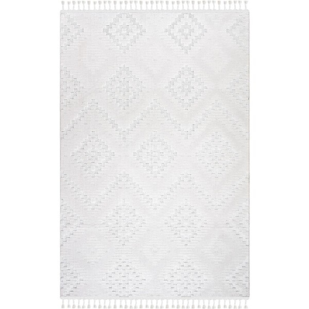 İpek Mekik Halı İpek Halı Lupin 18550 Iç ve Dış Mekan Dekoratif Loop Halı – İpek Mekik Hali - 80 x 150 cm - Krem Rengi Salon Halısı Fiyatı