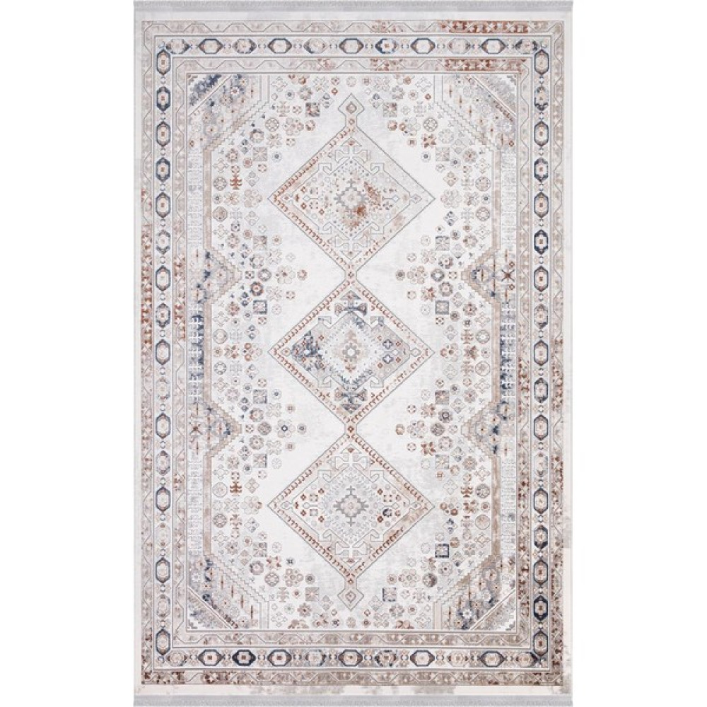 İpek Mekik Halı İpek Halı Vales 7811A Salon, Mutfak, Oturma Odası Halisi – İpek Mekik Hali - Krem - Gri - 80 x 150 cm Salon Halısı Fiyatı