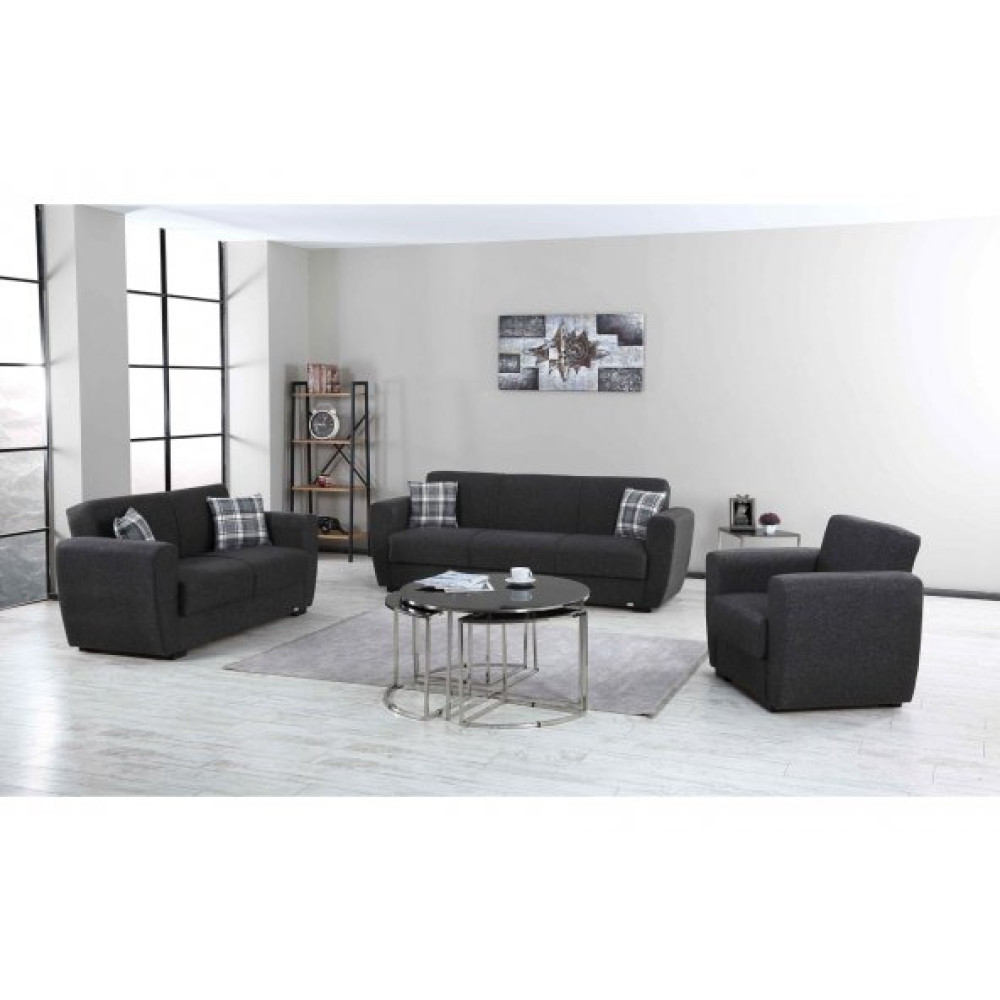 Ipek Mobilya Dolce Kanepe Takimi 3+2+1 ( Koyu Gri) Koltuk Takımı / Seti Fiyatı