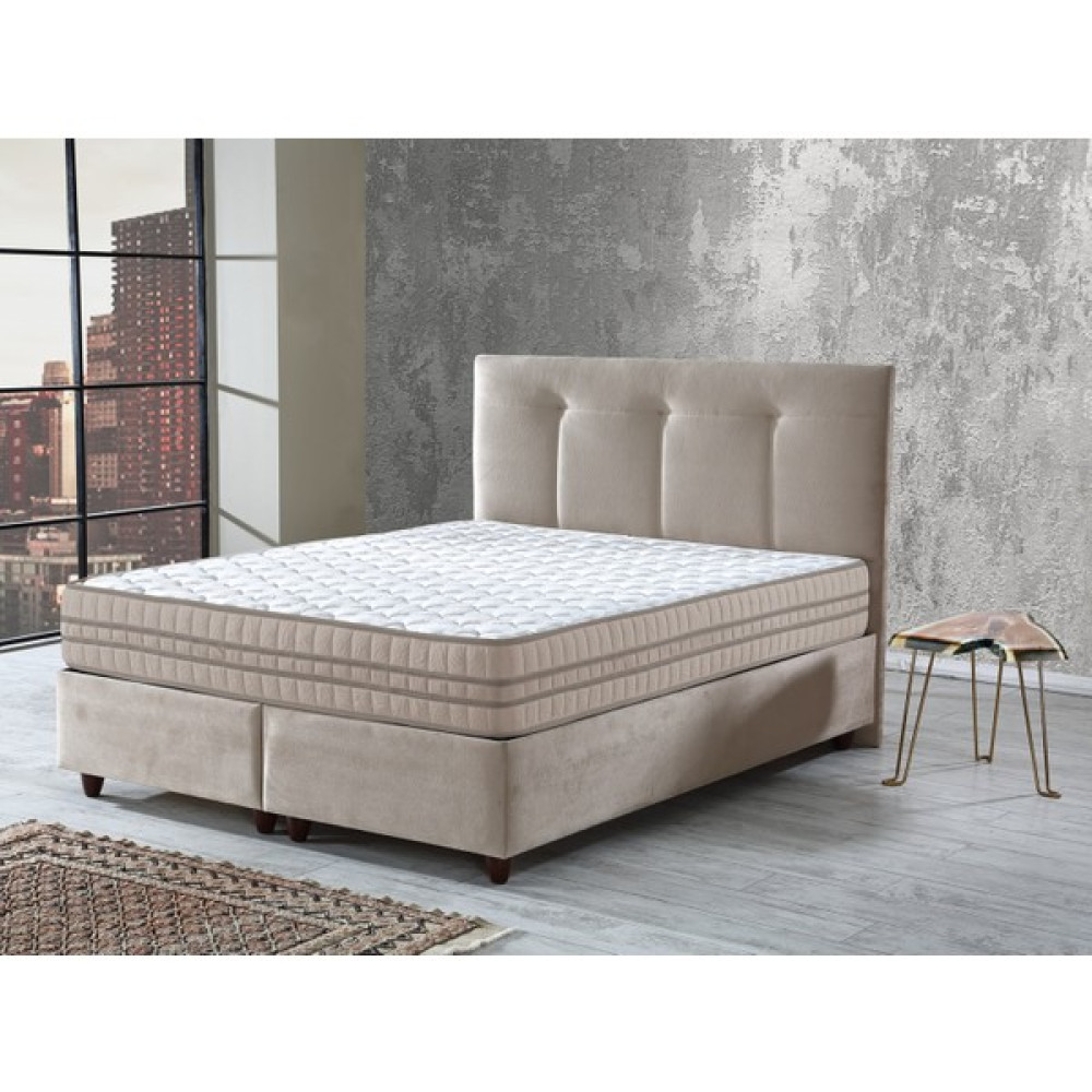 Ipek Mobilya Manolya 3 Lü Set Baza + Başlık + Yatak Çift Kişilik Bej - 150 x 200 cm Baza Fiyatı