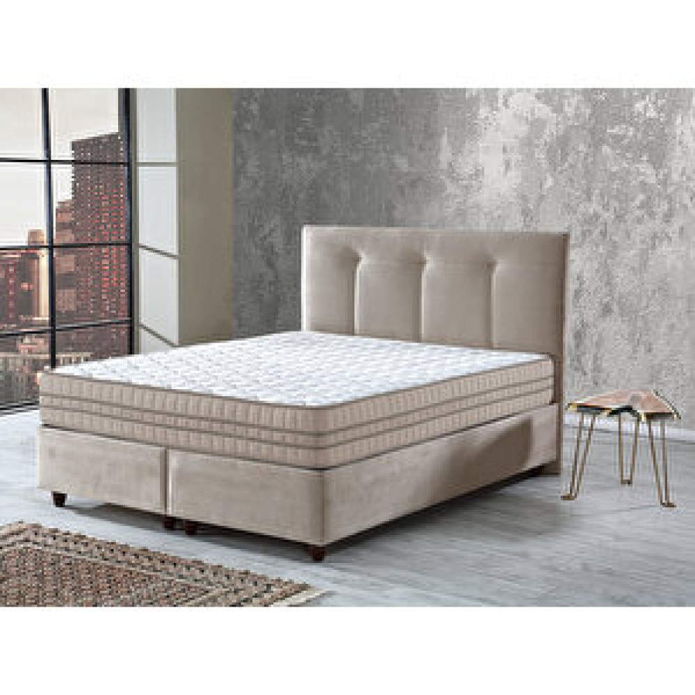 İpek Mobilya Manolya 3 Lü Set (baza + Başlık + Yatak) Çift Kişilik (bej) 160x200 Baza Fiyatı