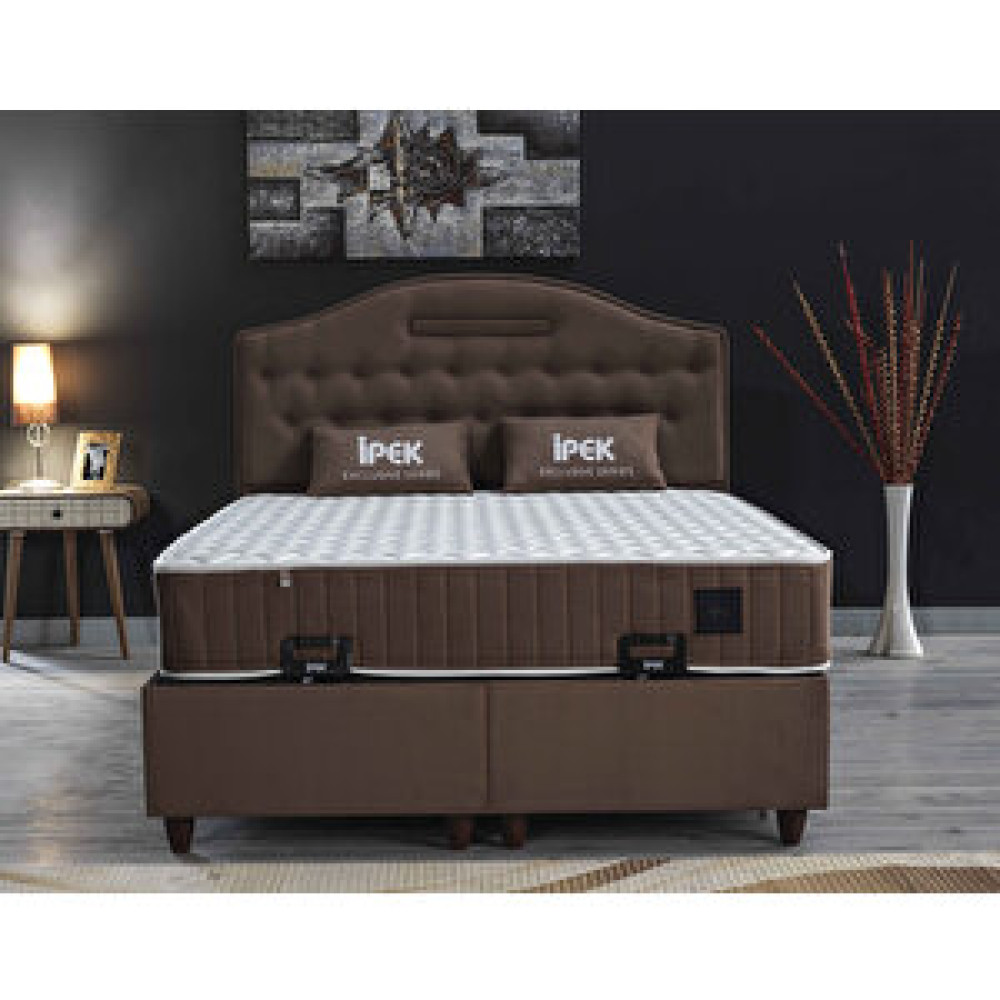 İpek Mobilya Nima 3 Lü Set (baza + Başlık + Yatak) Çift Kişilik (kahve) 180x200 Baza Fiyatı