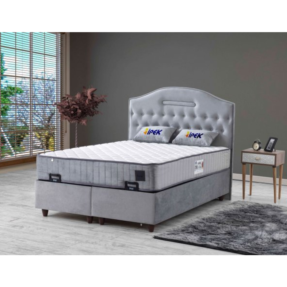 Ipek Mobilya Nima 3 Lu Set (Yatak+Baza+Baslik) Cift Kisilik (Acik Gri) 180 X 200 Oda Mobilyası Takımı Fiyatı