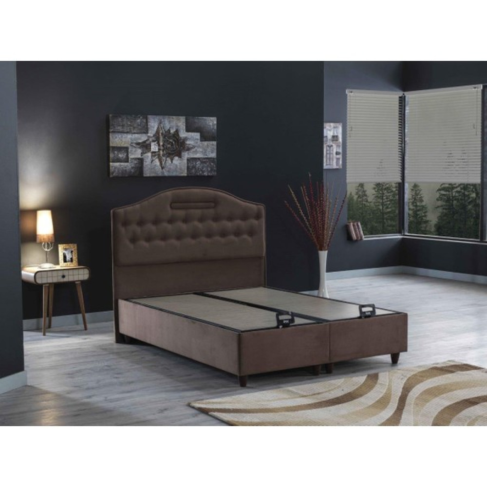 Ipek Mobilya Nima Başlık Çift Kişilik Sütlü Kahve 2180A 140 cm - 160 x 200 cm Baza Fiyatı