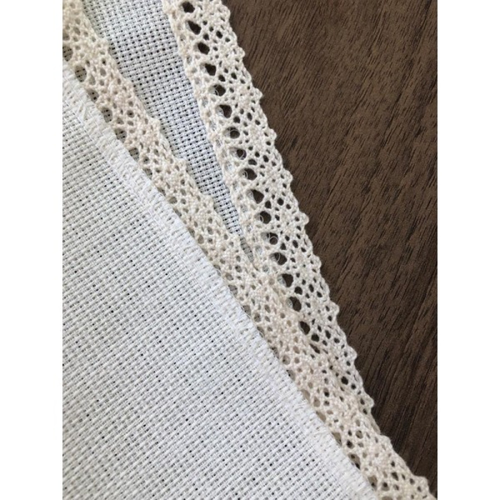 İpekçe Oval Dantelli Işlemelik Runner - Krem - 35 x 95 cm Masa Örtüsü Fiyatı