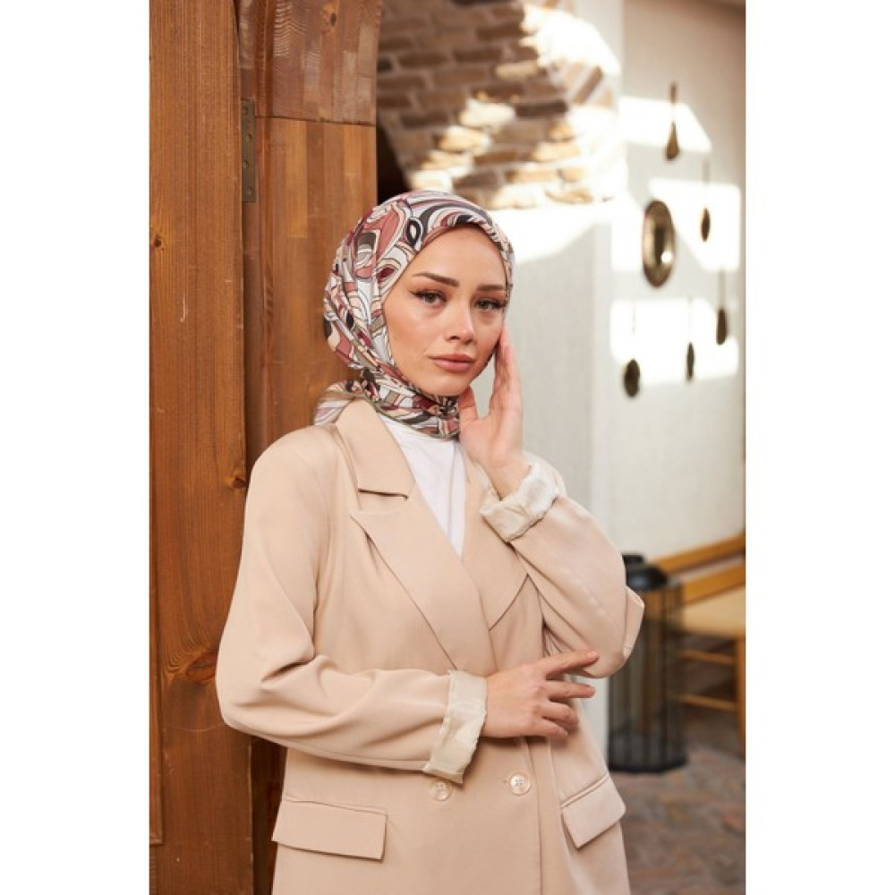 İpekhan Geo Oval Soft Eşarp Vizon Kahve 1158-11 Eşarp Fiyatı