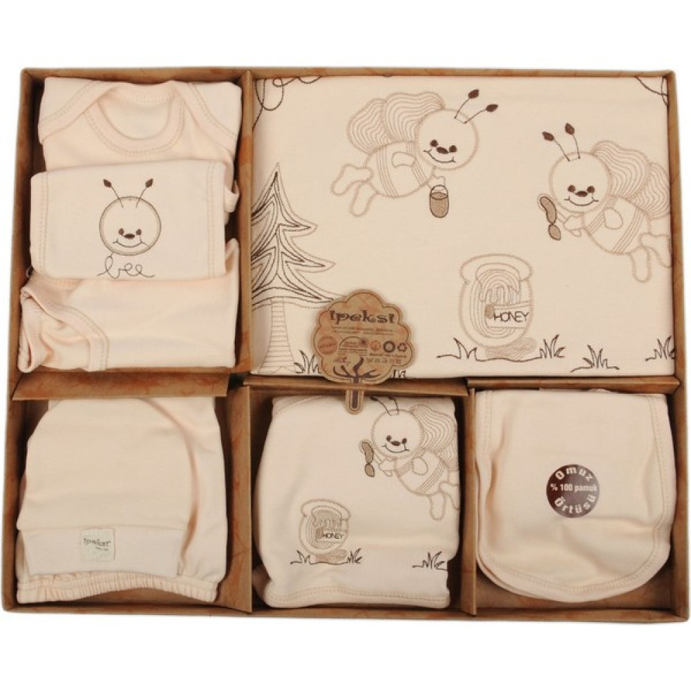 İpeksi Organik 8'li Unisex Hastane Çıkışı Bebek Hastane Çıkışı Fiyatı