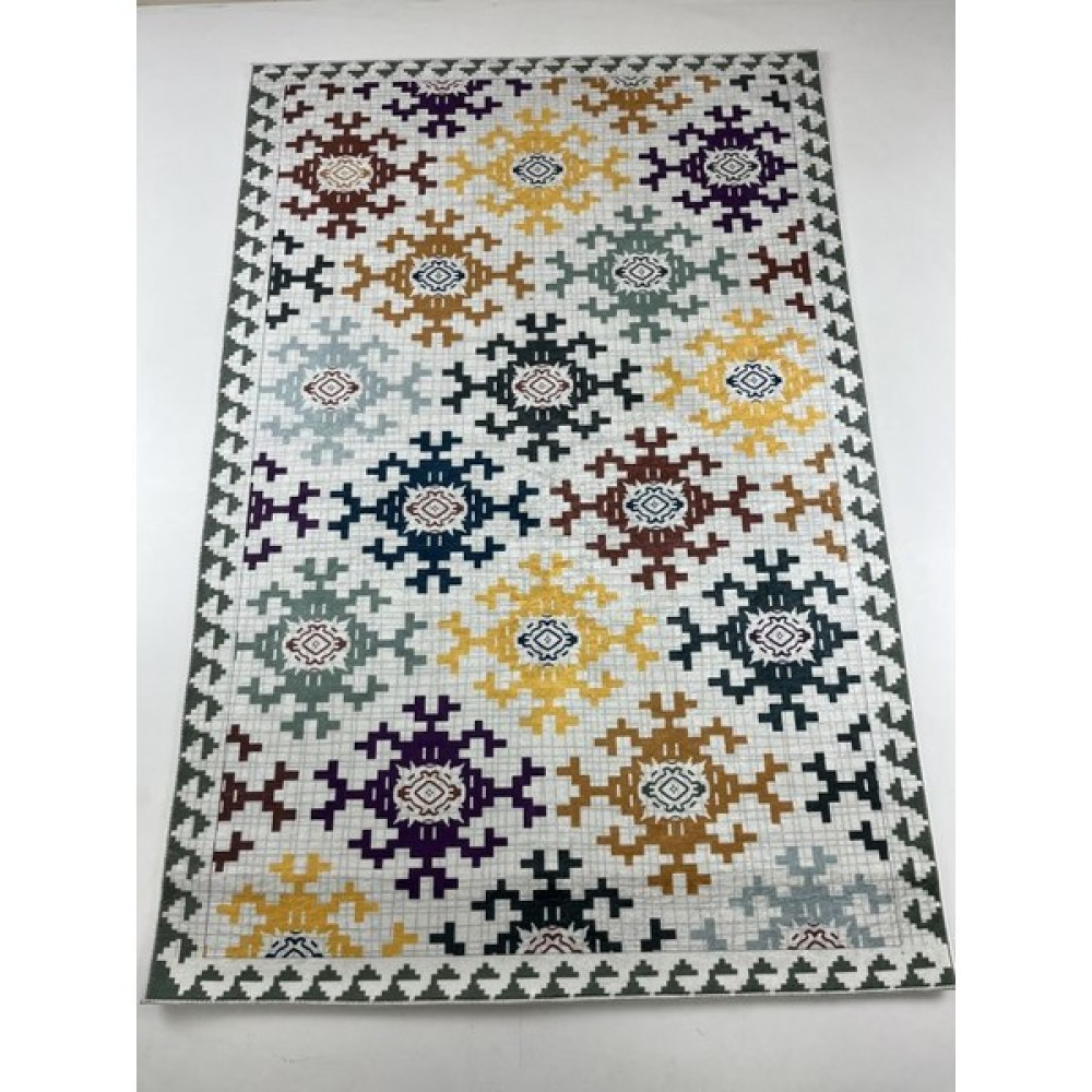 İpekyün Halı Kaymaz Tabanlı Yıkanabilir Leke Tutmayan Dijital Baskılı Çocuk Halısı Kilim Desen - Renkli - 120 x 180 cm Bebek Odası Halı Fiyatı