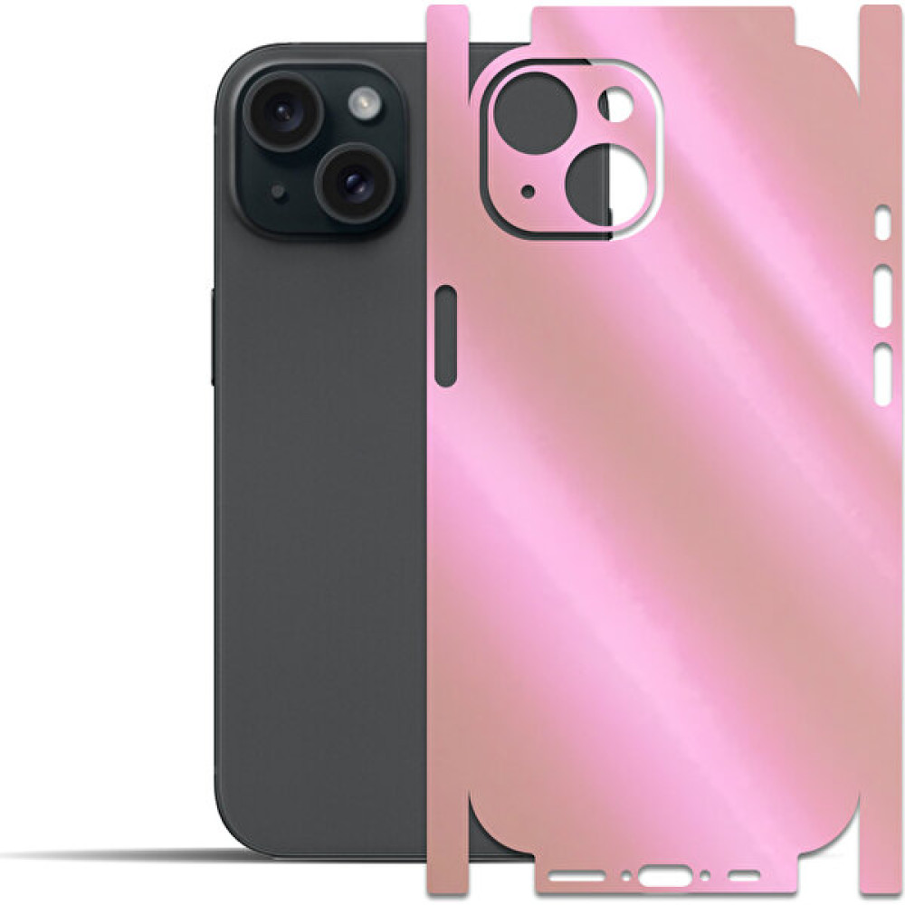 Ipg Apple iPhone 15 Plus ile Uyumlu Arka ve Yanlar Için Ipg Tam Koruma Dekoratif Sticker Kaplama (Kılıf Değildir) - Şeker Pembe Cep Telefonu Kılıfı Fiyatı