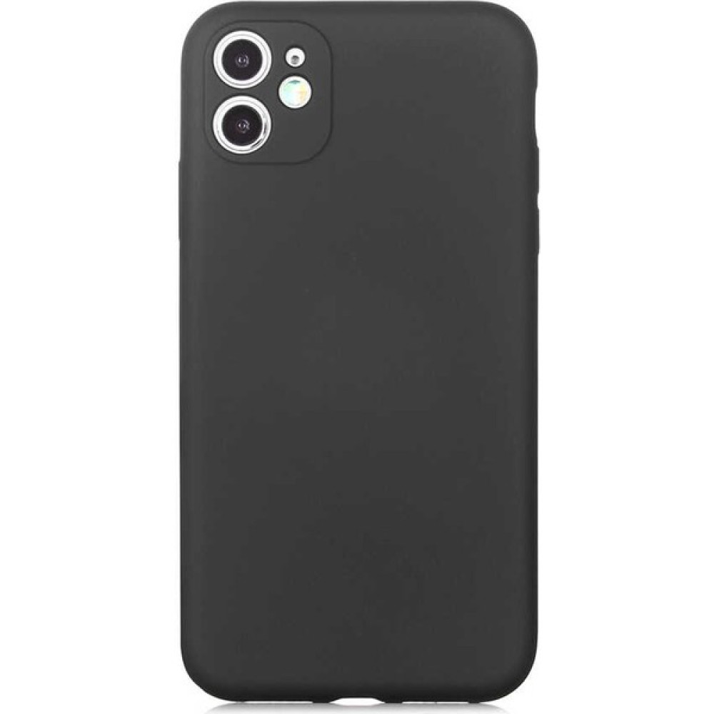 iPhone 11 Kılıf Kadife Lansman Soft Yumuşak Liquid Silikon Kamera Korumalı Mara - Siyah Cep Telefonu Kılıfı Fiyatı