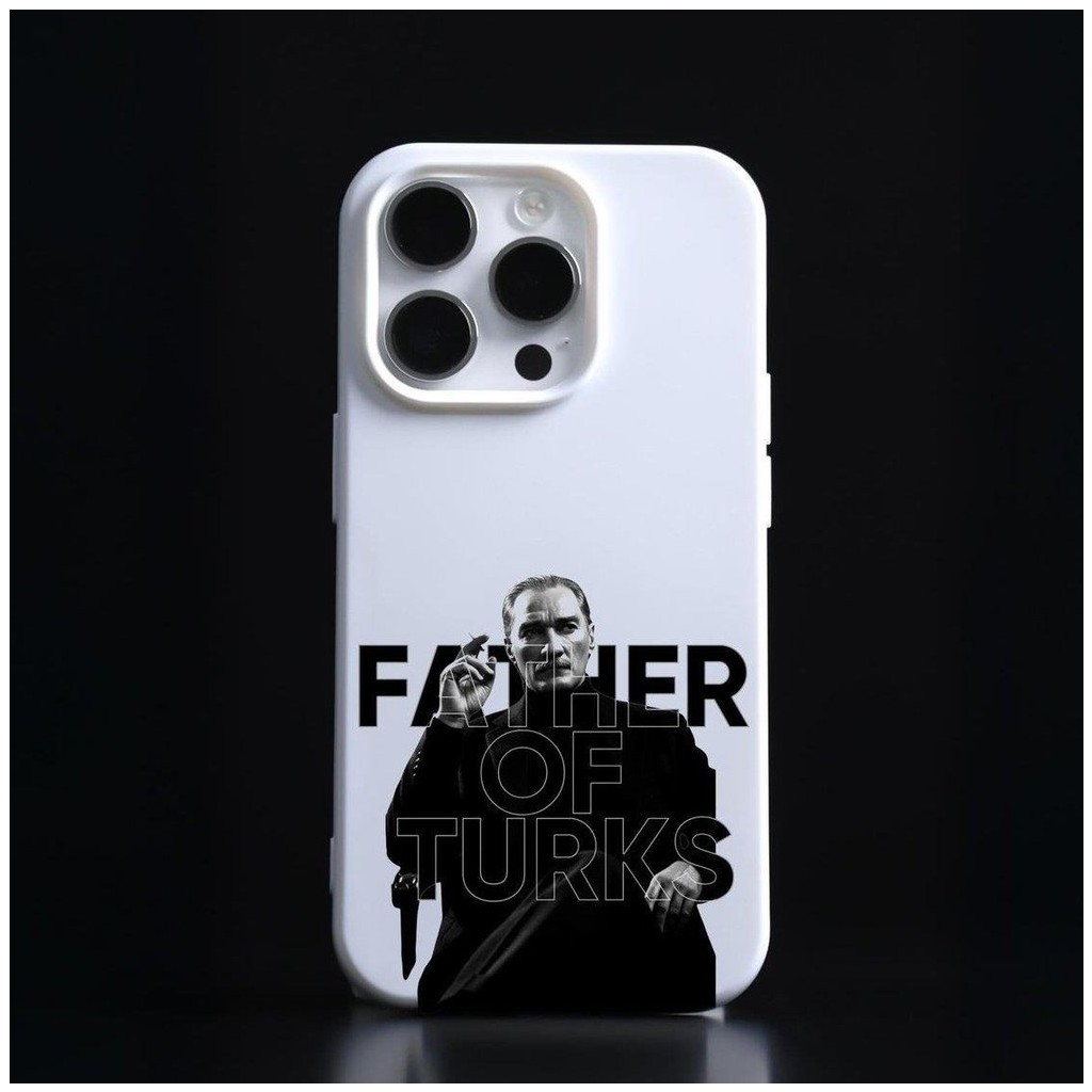 iPhone 12 / 12 Pro Uyumlu Atatürk Father Of Turks Baskılı Lansman Kılıf - Beyaz Diğer Fiyatı