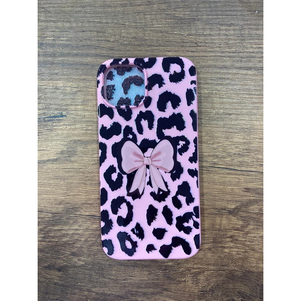 iphone 13/14 Leopar Kurdele Baskılı içi Kadife Premium Silikon Telefon Kılıfı Kapak - LEOPAR PAPYON Cep Telefonu Kılıfı Fiyatı