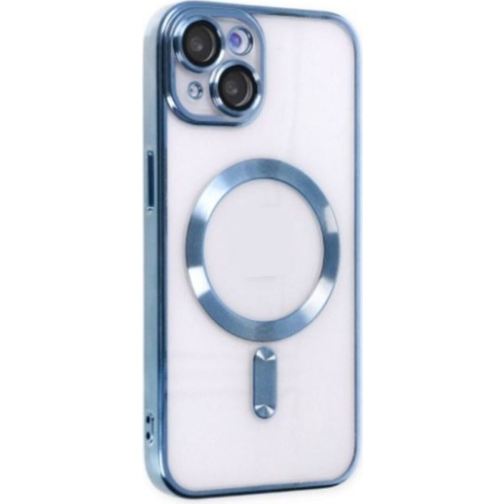 Iphone 14 Kılıf Kamera ve Lens Korumalı Kablosuz Şarj Uyumlu Arkası Şeffaf Kapak - Sierra Blue Cep Telefonu Kılıfı Fiyatı