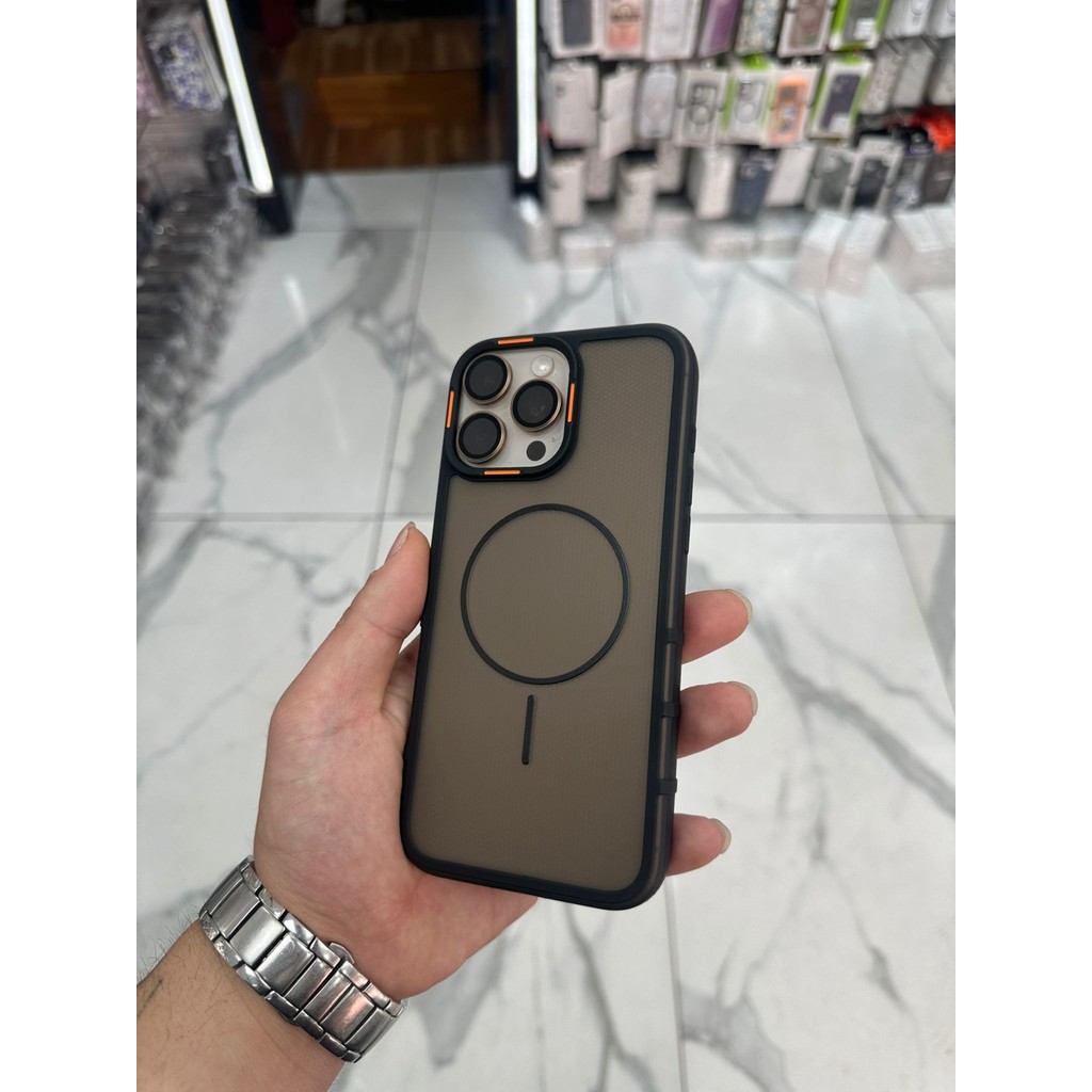 iPhone 14 Pro Uyumlu Karbon Şeffaf Desenli Mat Tank Magsafe Kılıf - Lacivert - Siyah Cep Telefonu Kılıfı Fiyatı