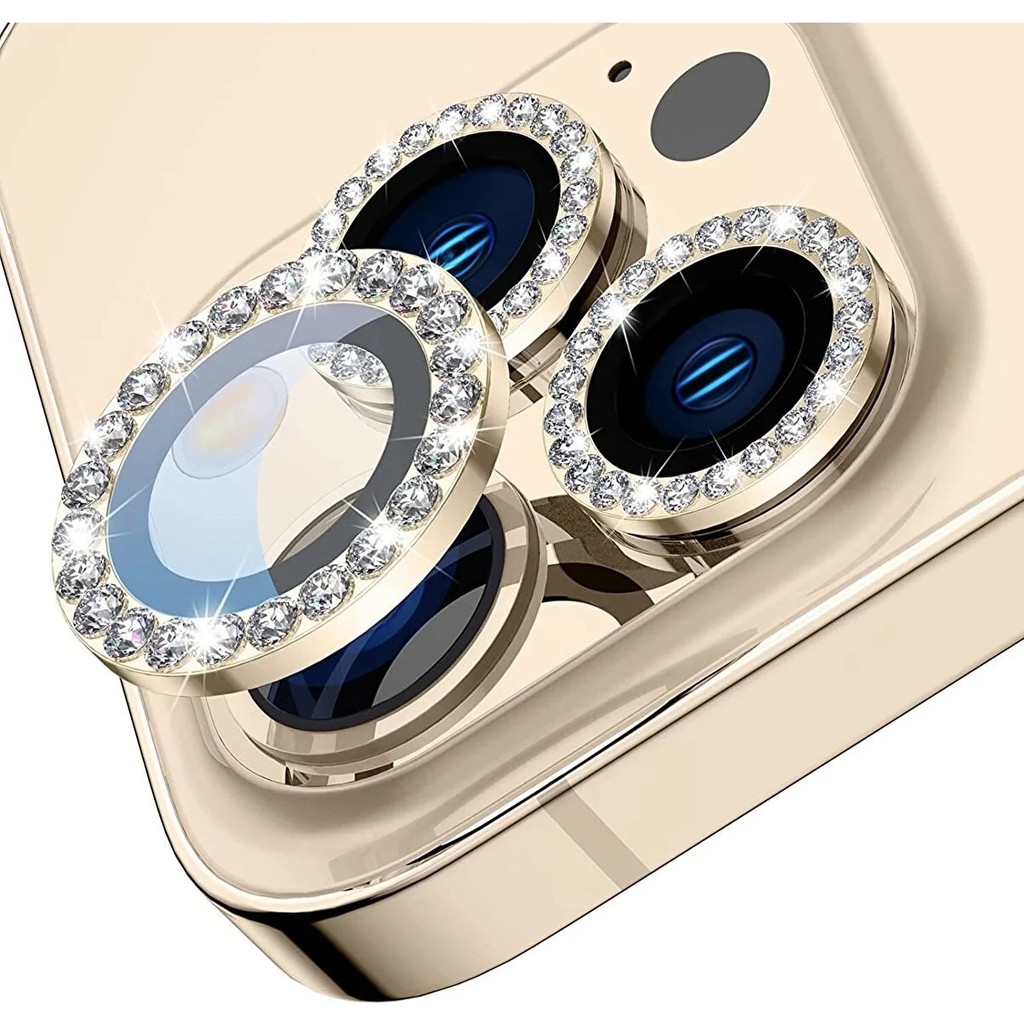 Iphone 14 Pro ve 14 Pro Max Uyumlu Taşlı Kamera Lens Koruyucu - Şeffaf Cep Telefonu Fiyatı