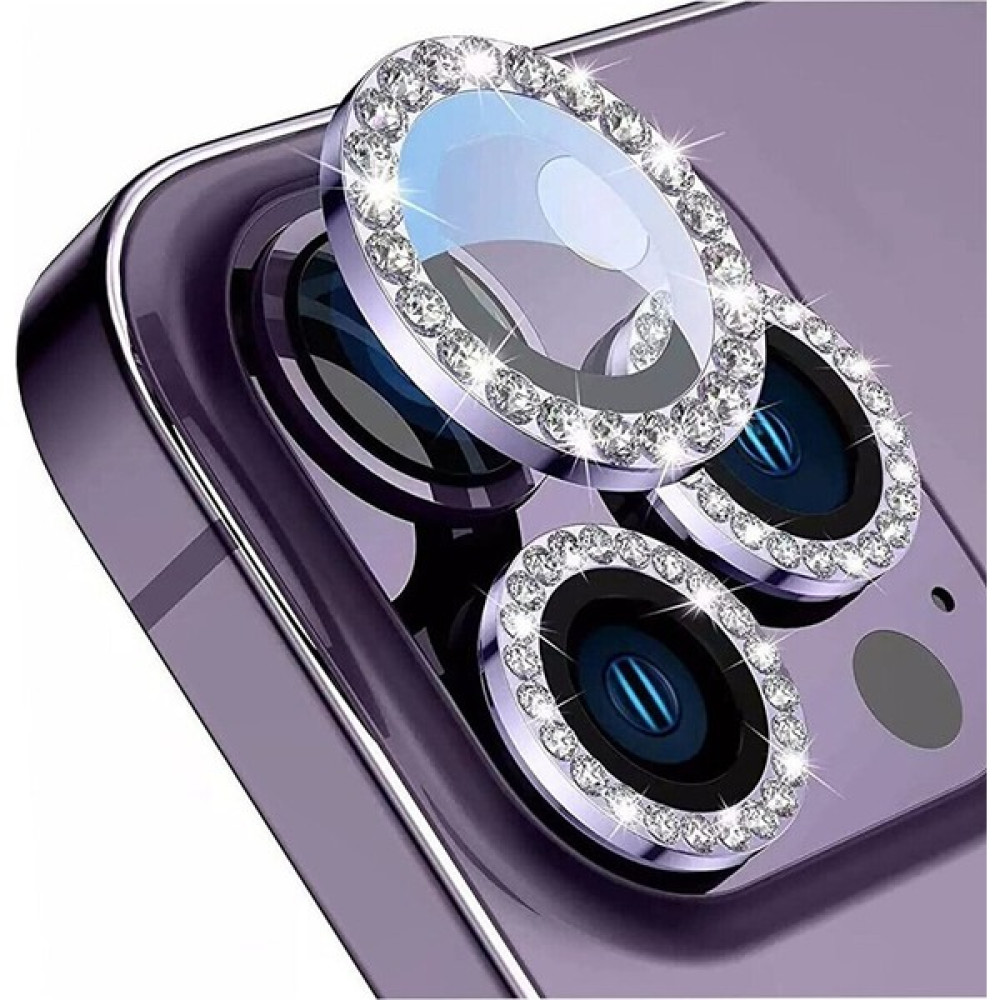 Iphone 14 Pro ve 14 Pro Max Uyumlu Taşlı Kamera Lens Koruyucu - Şeffaf - iPhone 14 Pro Max Cep Telefonu Kılıfı Fiyatı