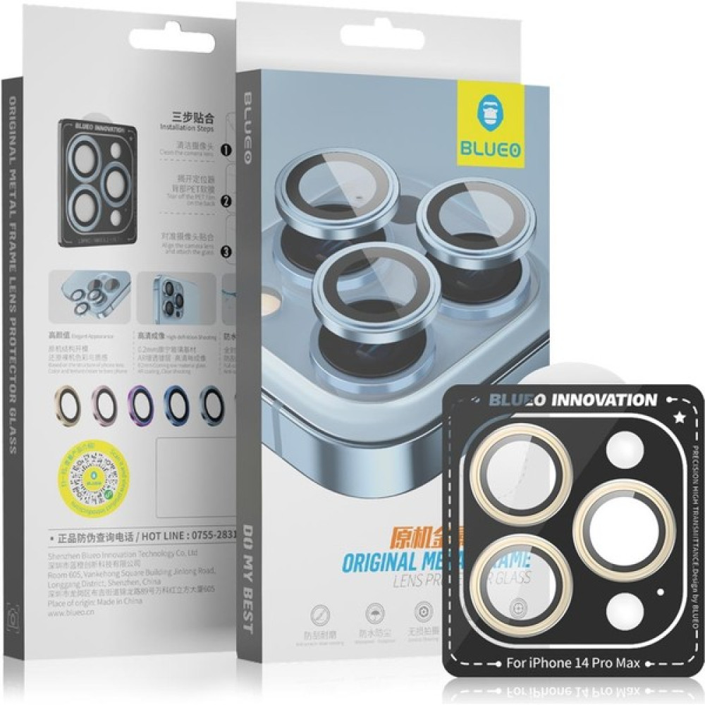 iPhone 14 Pro/14 Pro Max Uyumlu Metal Çerçeve Kamera Lens Koruyucu Siyah - iPhone 14 Pro Max Cep Telefonu Ekran Koruyucusu Fiyatı