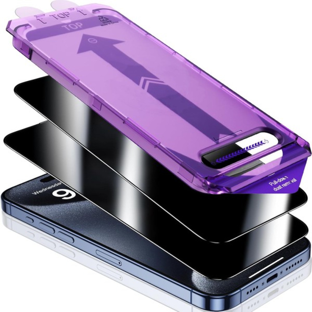 iPhone 15 Pro Max Hayalet Cam Ekran Koruyucu Tam Kaplayan Otomatik Hizalamalı Toz Önleyici HD+ - Şeffaf Cep Telefonu Ekran Koruyucusu Fiyatı
