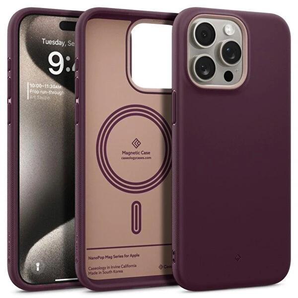 Iphone 15 Pro Max Kılıf, Caseology Nano Pop Mag (magsafe Uyumlu) Burgundy Bean Telefon Kılıfı Fiyatı
