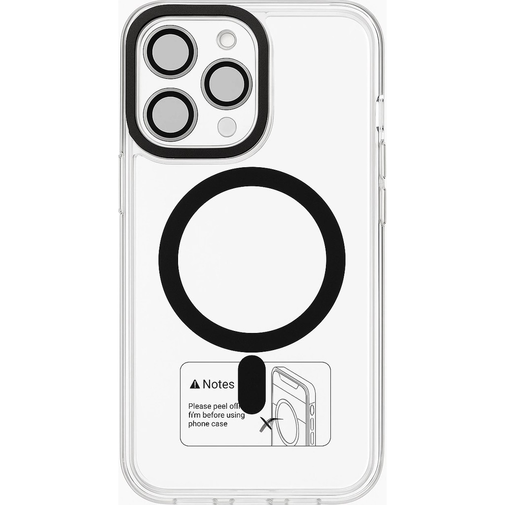 Iphone 15 Pro Max Kılıf Kamera Korumalı Magsafe Şeffaf Siyah Diğer Fiyatı