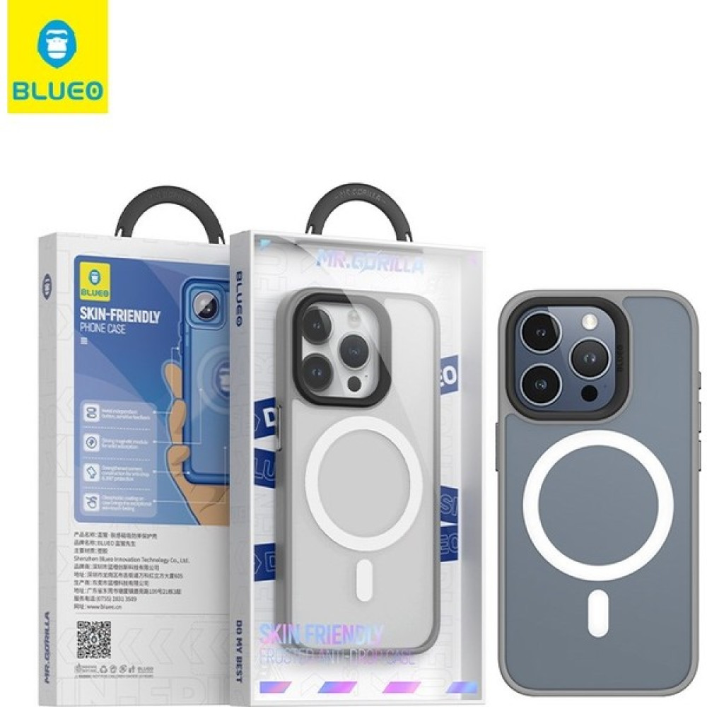 iPhone 15 Pro Uyumlu Frosted Dual Color Skin Friendly Magsafe Kılıf Gri Cep Telefonu Kılıfı Fiyatı