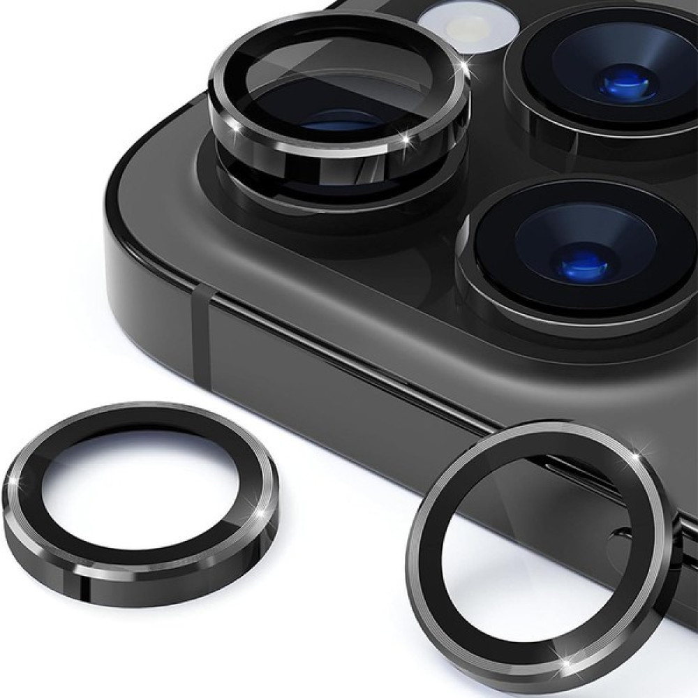 iPhone 15 Pro Uyumlu Kamera Lens Koruyucu Tam Kaplayan Temperli Hd Cam Kılıf Dostu Tasarım - Siyah Cep Telefonu Ekran Koruyucusu Fiyatı