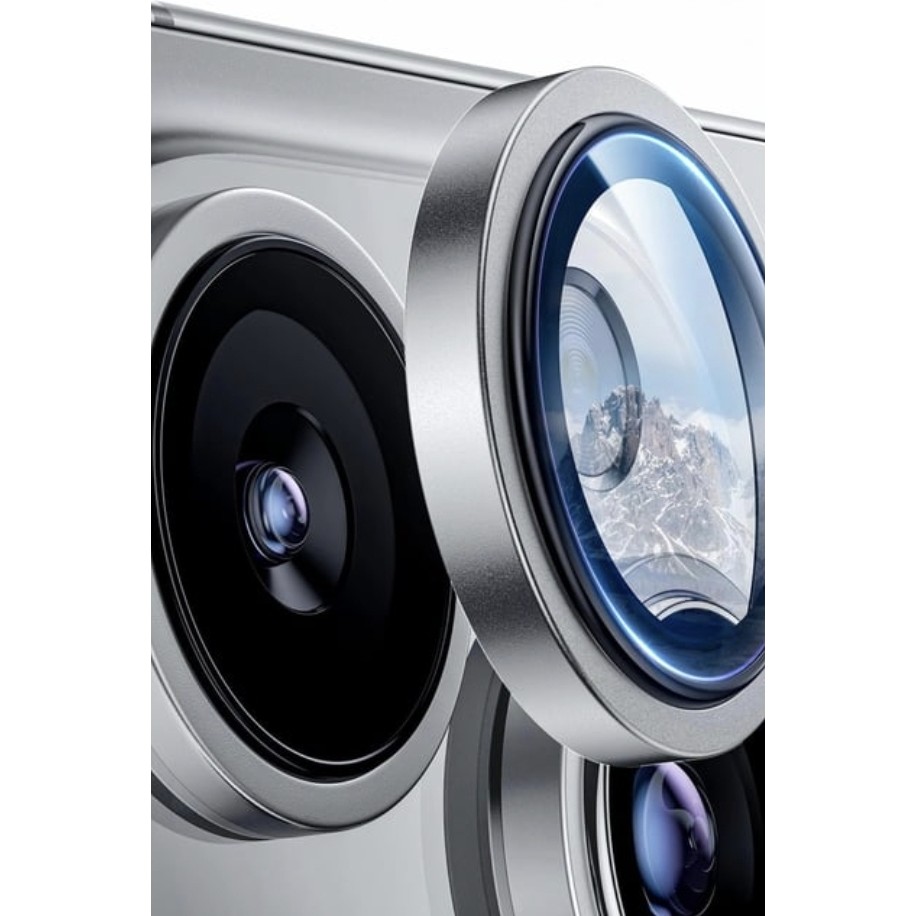 iPhone 16 Pro / 16 Pro Max Uyumlu Halka Set Kamera Lens Koruyucu - Gümüş Cep Telefonu Fiyatı