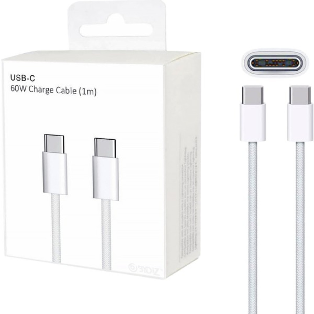 iPhone 16/15 /pro/Max/Plus/iPad/Mac Usb C To Usb C Mfi Onaylı Çip 60w 120w İPhone Hızlı Şarj Kablosu - Beyaz Diğer Fiyatı
