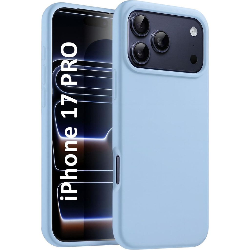 iPhone 17 Pro Kılıf Lansman Premium Silinebilir Silikon - Açık Mavi Cep Telefonu Kılıfı Fiyatı
