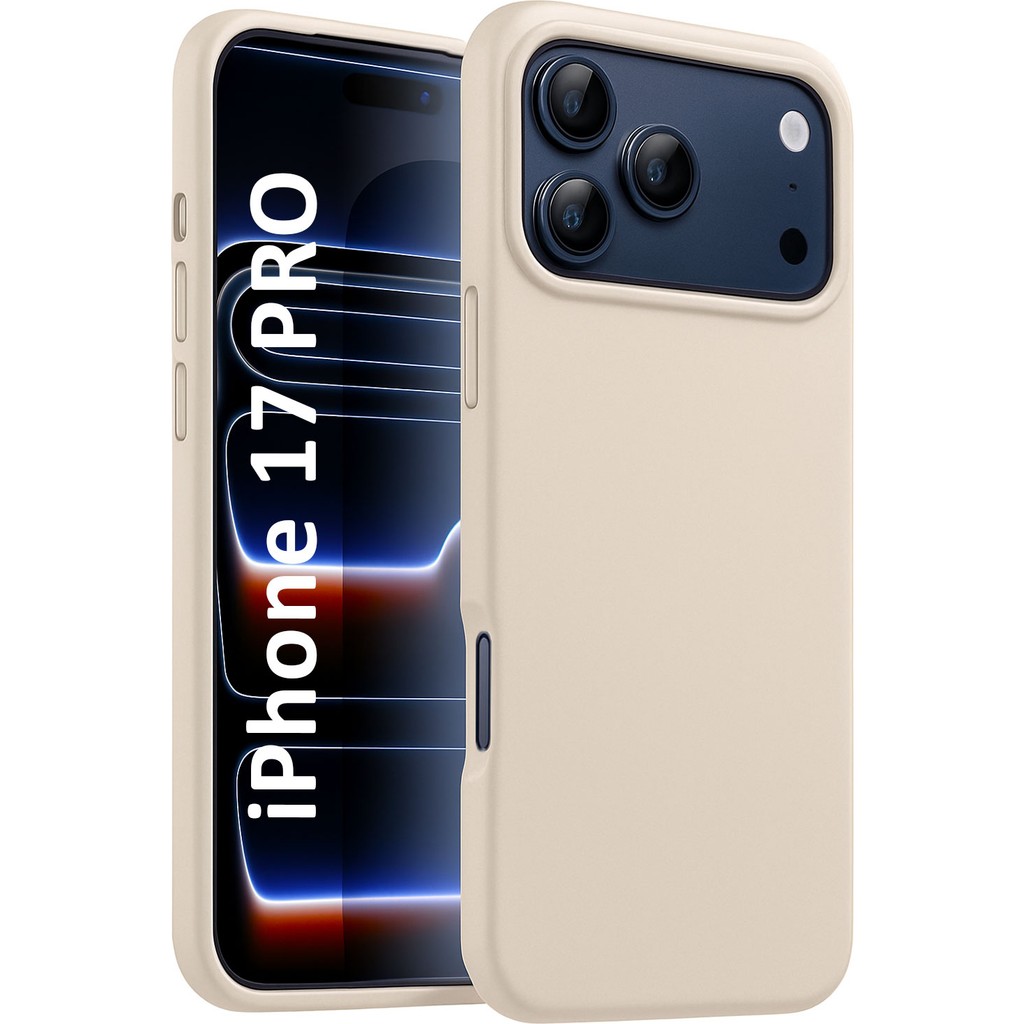 iPhone 17 Pro Kılıf Lansman Premium Silinebilir Silikon - Antik Beyaz Cep Telefonu Kılıfı Fiyatı