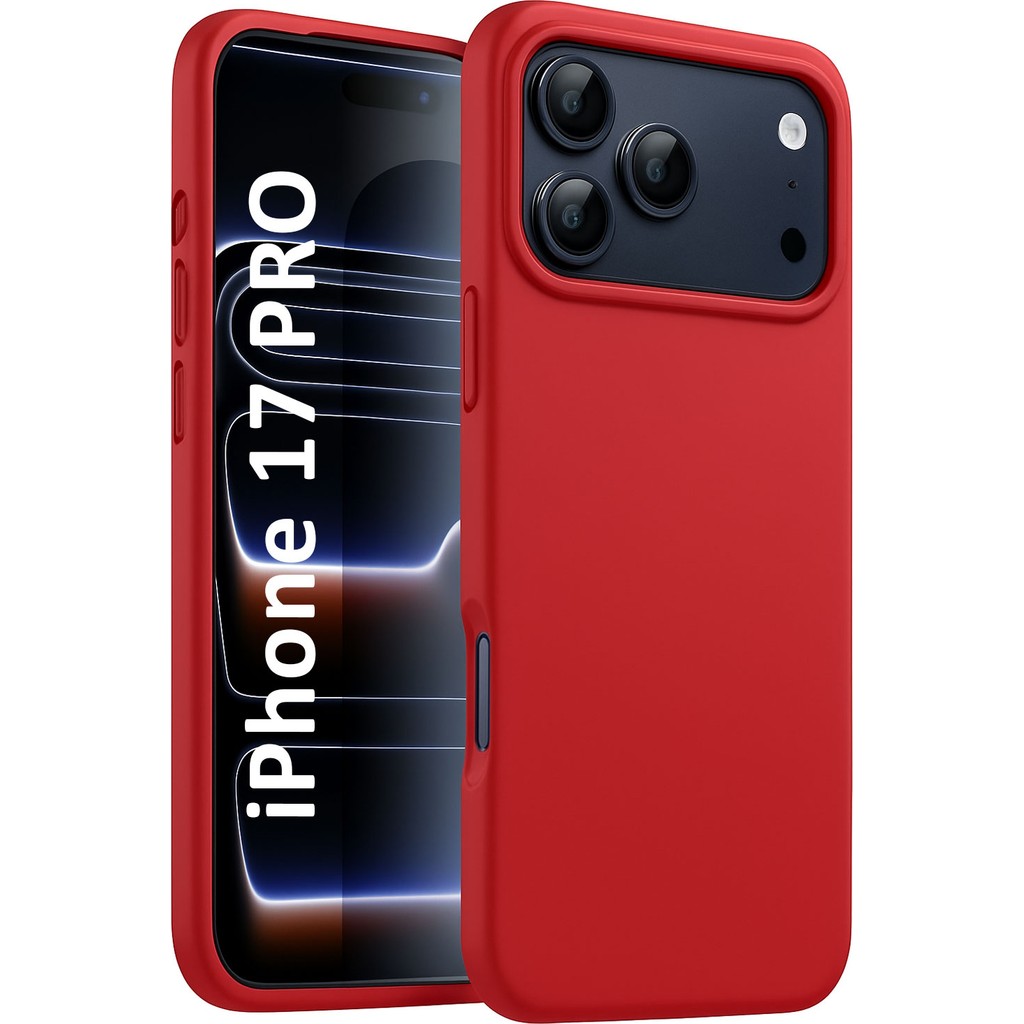 iPhone 17 Pro Kılıf Lansman Premium Silinebilir Silikon - Kırmızı Cep Telefonu Kılıfı Fiyatı