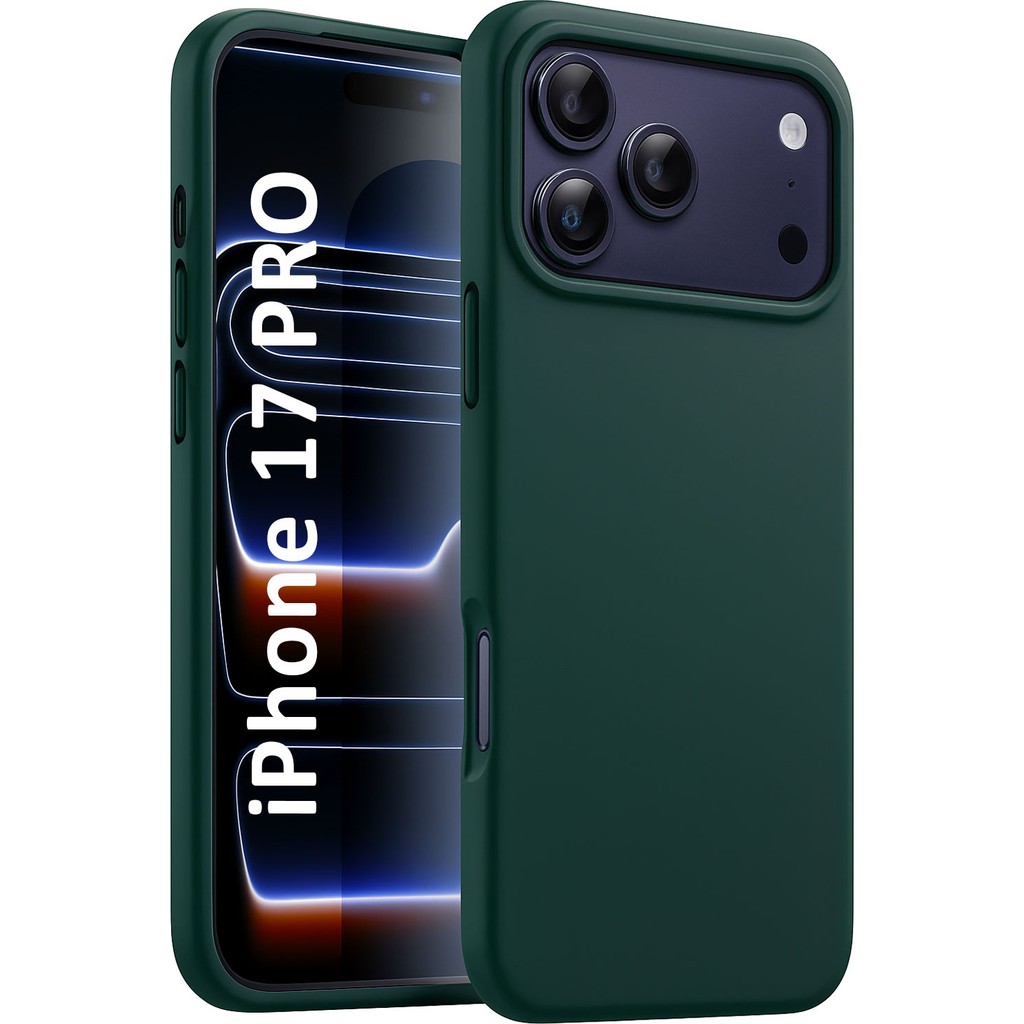 iPhone 17 Pro Kılıf Lansman Premium Silinebilir Silikon - Koyu Yeşil Cep Telefonu Kılıfı Fiyatı
