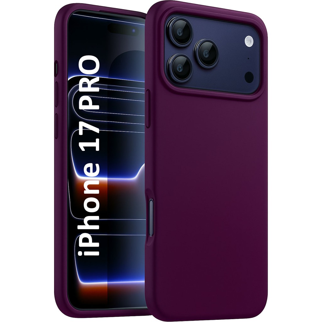 iPhone 17 Pro Kılıf Lansman Premium Silinebilir Silikon - Mor Cep Telefonu Kılıfı Fiyatı
