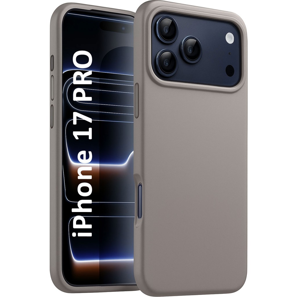 iPhone 17 Pro Kılıf Lansman Premium Silinebilir Silikon - Natural Titanyum Cep Telefonu Kılıfı Fiyatı
